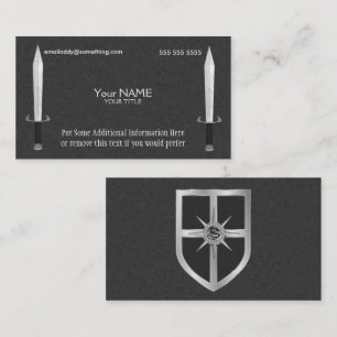 Mediaeval Sword and Shield Business Cards