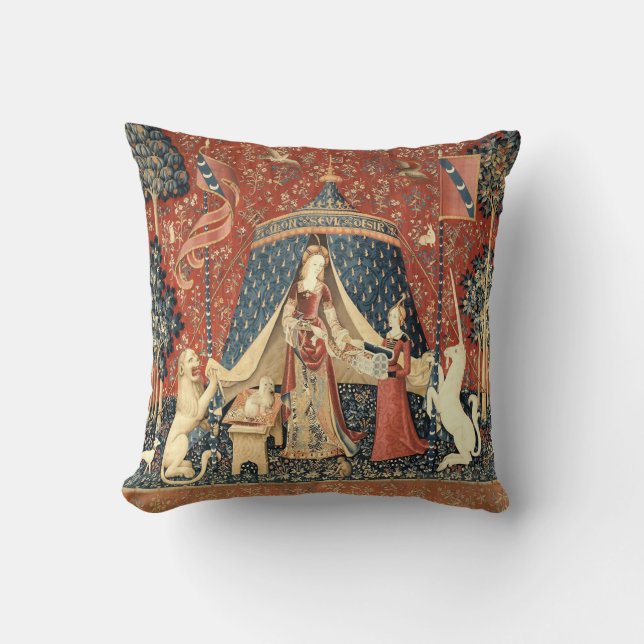 Mediaeval The Lady And The Unicorn (1484 - 1500) Cushion (Front)