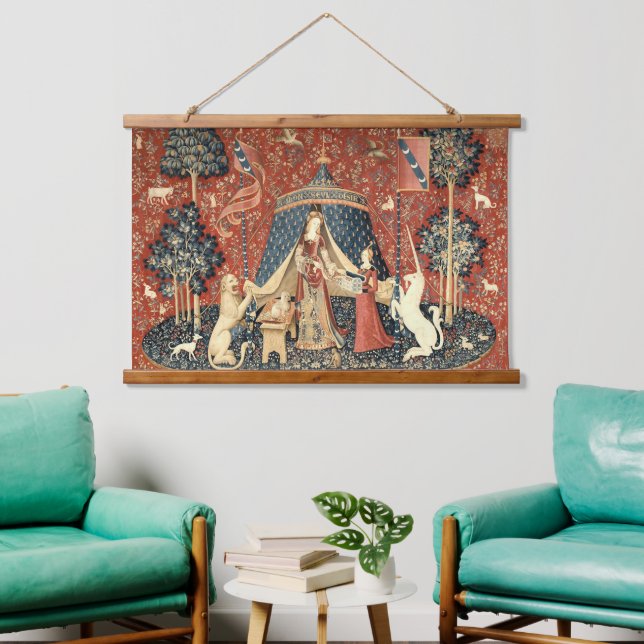 Mediaeval The Lady And The Unicorn (1484 - 1500) Hanging Tapestry (Living Room)