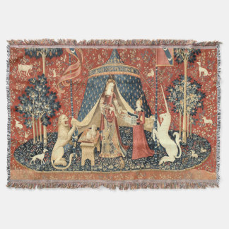 Mediaeval The Lady And The Unicorn (1484 - 1500) Throw Blanket