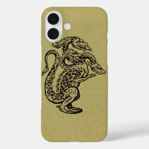 Mediaeval Three Headed Dragon Gold iPhone 16 Plus Case