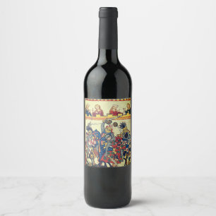 Mediaeval Tournament Wine Label
