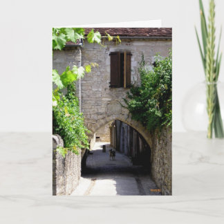 Mediaeval Town and Entrance Door , France Card