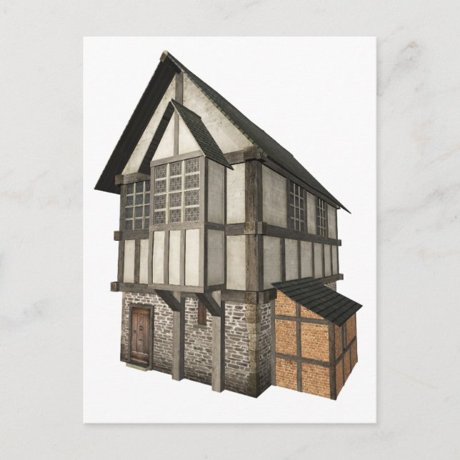 Mediaeval Town House Postcard (Front)