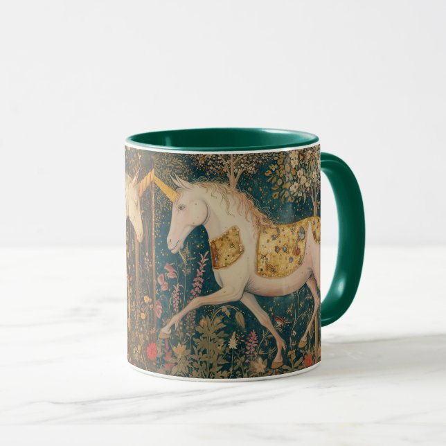 Mediaeval Treasure Unicorn Coffee/Tea Mug (Front Right)