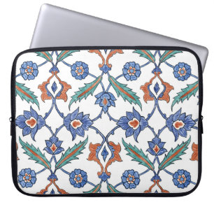 Mediaeval Turkish Tiles: Floral Ornament. Laptop Sleeve