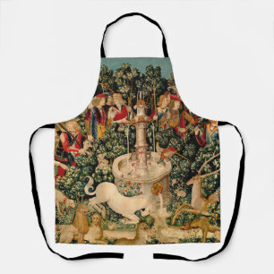 Mediaeval Unicorn Tapestries Print: Met Cloisters Apron