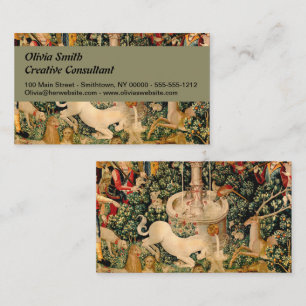 Mediaeval Unicorn Tapestries Print: Met Cloisters Business Card