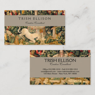 Mediaeval Unicorn Tapestries Print: Met Cloisters Business Card