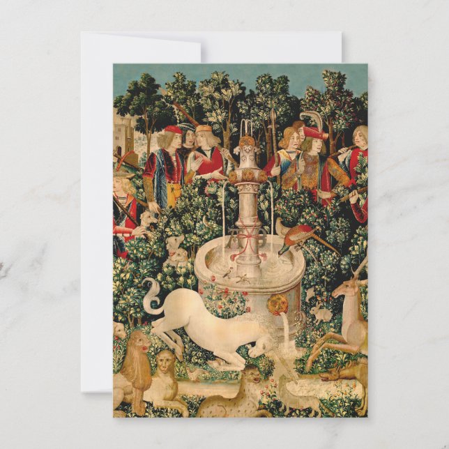 Mediaeval Unicorn Tapestries Print: Met Cloisters Invitation (Front)