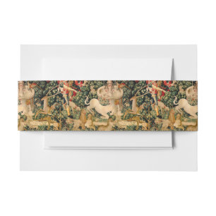 Mediaeval Unicorn Tapestries Print: Met Cloisters Invitation Belly Band