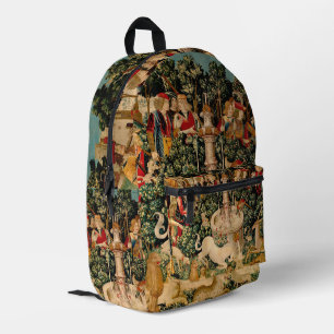 Mediaeval Unicorn Tapestries Print: Met Cloisters Printed Backpack