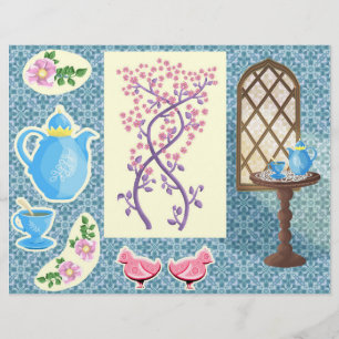 Mediaeval vibes painted scrapbook paper