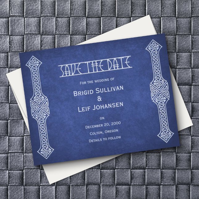 Mediaeval Viking Fantasy Leather Wedding Save The  Date (Creator Uploaded)