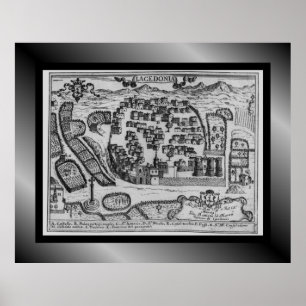 Mediaeval Village Map ~ Lacedonia ~ Italy~    Poster