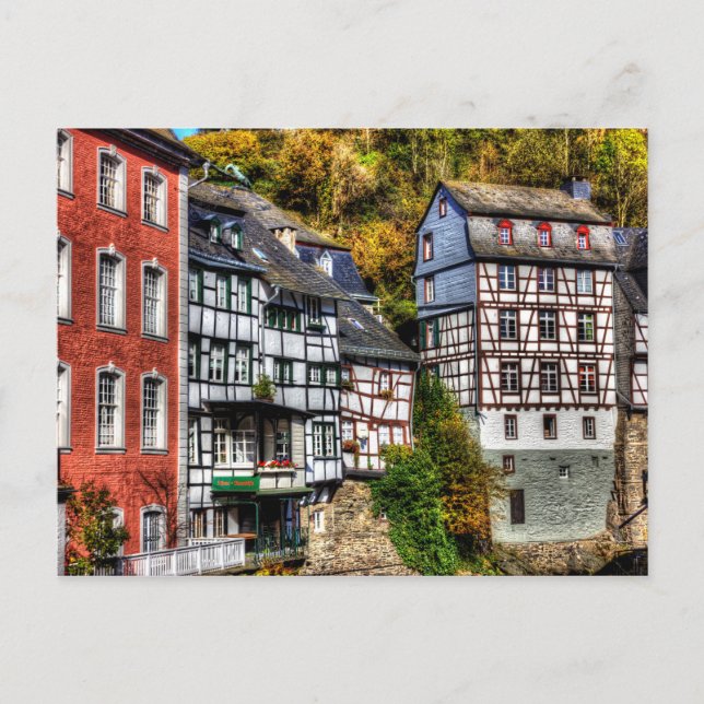 Mediaeval Village Monschau in Germany Postcard (Front)