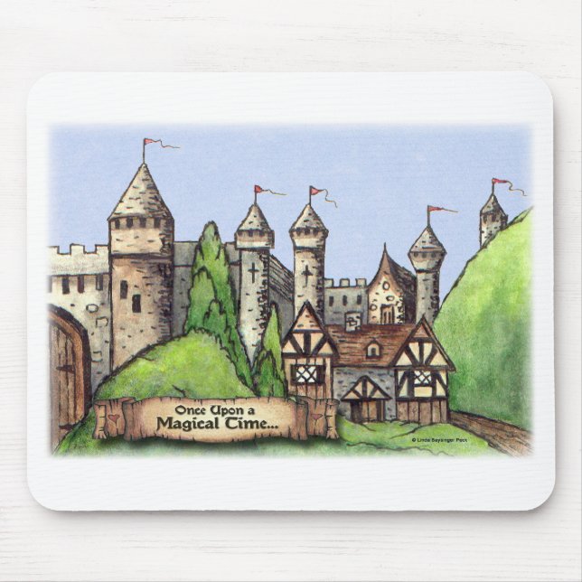 Mediaeval Village Painting Mouse Pad (Front)