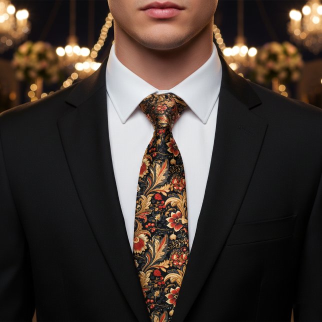 Mediaeval Vintage Floral  Art Tie (Creator Uploaded)