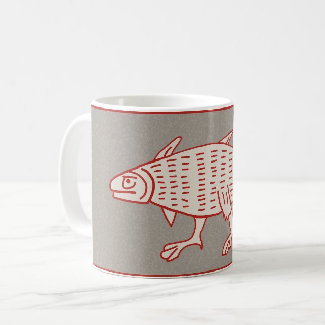 Mediaeval Walking Fish Coffee Mug (Front Left)