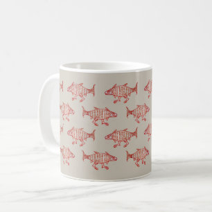 Mediaeval Walking Fish Coffee Mug