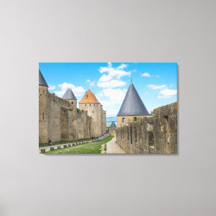 Mediaeval Walls of Carcassonne Canvas Print
