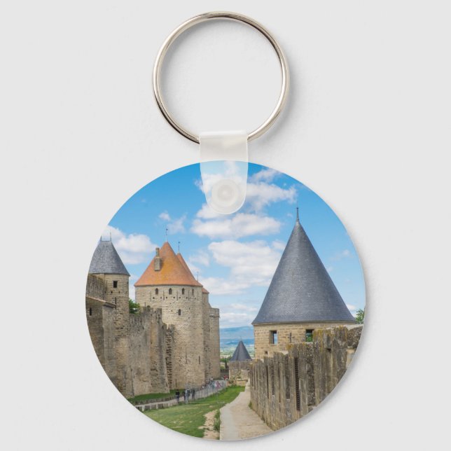 Mediaeval Walls of Carcassonne Key Ring (Front)
