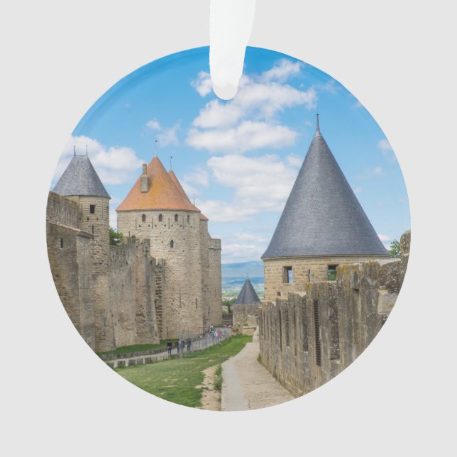 Mediaeval Walls of Carcassonne Ornament (Front)