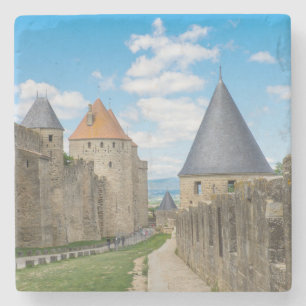 Mediaeval Walls of Carcassonne Stone Coaster