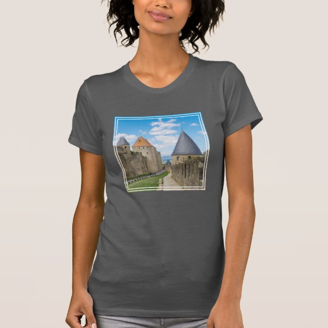 Mediaeval Walls of Carcassonne T-Shirt (Front)