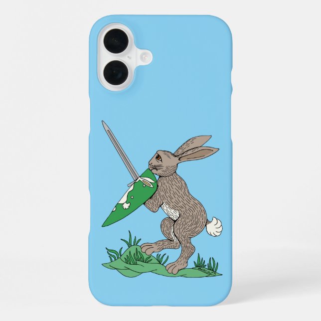 Mediaeval Warrior Rabbit iPhone Case (Back)