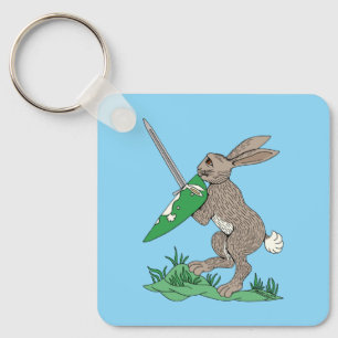 Mediaeval Warrior Rabbit Key Ring