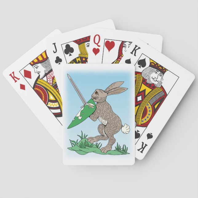 Mediaeval Warrior Rabbit Playing Cards (Back)
