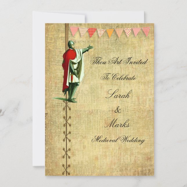 Mediaeval Wedding Invitations (Front)