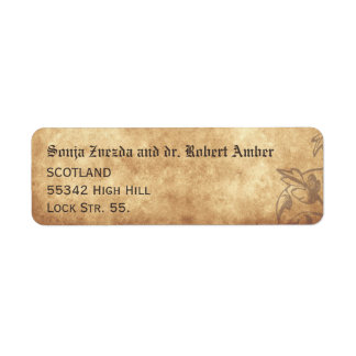 Mediaeval Wedding Return Label