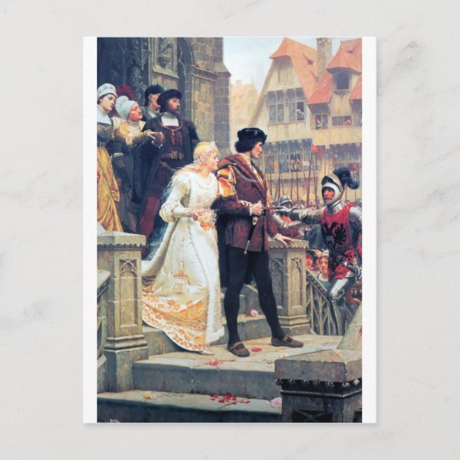 Mediaeval Wedding Romance Postcard (Front)