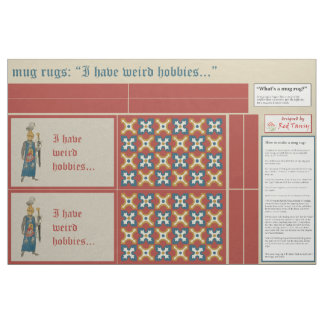 Mediaeval "Weird Hobbies" DIY Mug Rugs Fabric