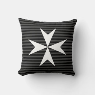 Mediaeval white cross Order of St John (UK) Cushion