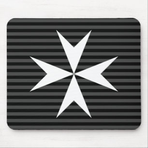 Mediaeval white cross Order of St John (UK) Mouse Pad