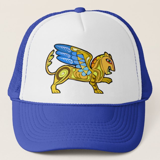 Mediaeval Winged Lion Gryphon Trucker Hat (Front)