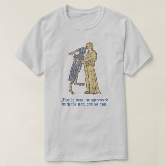 Mediaeval Woman and Goat T-Shirt (Design Front)