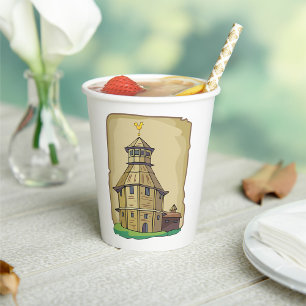 Mediaeval Wooden Watchtower and Fortress Paper Cups