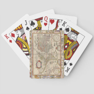 Mediaeval World Map (by Willem Blaeu) Playing Cards