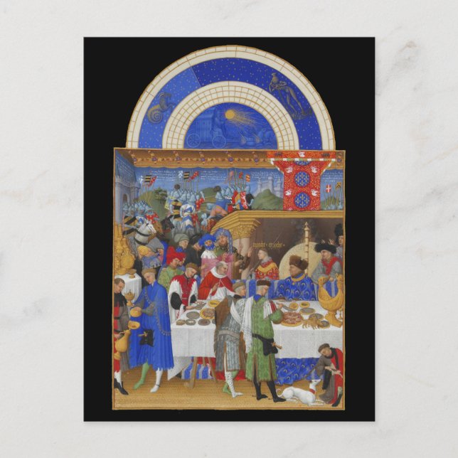 Mediaeval Zodiac January Capricorn & Aquarius Postcard (Front)