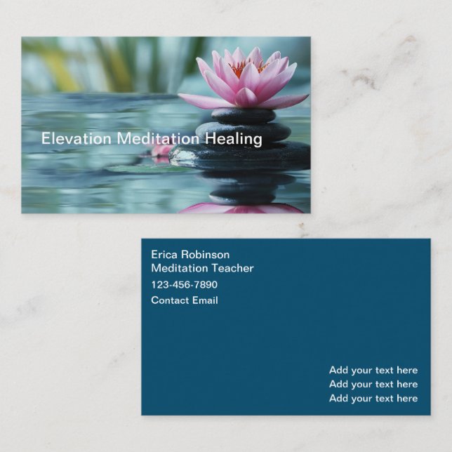 Mediation Healing Teacher And Class Business Card (Front/Back)