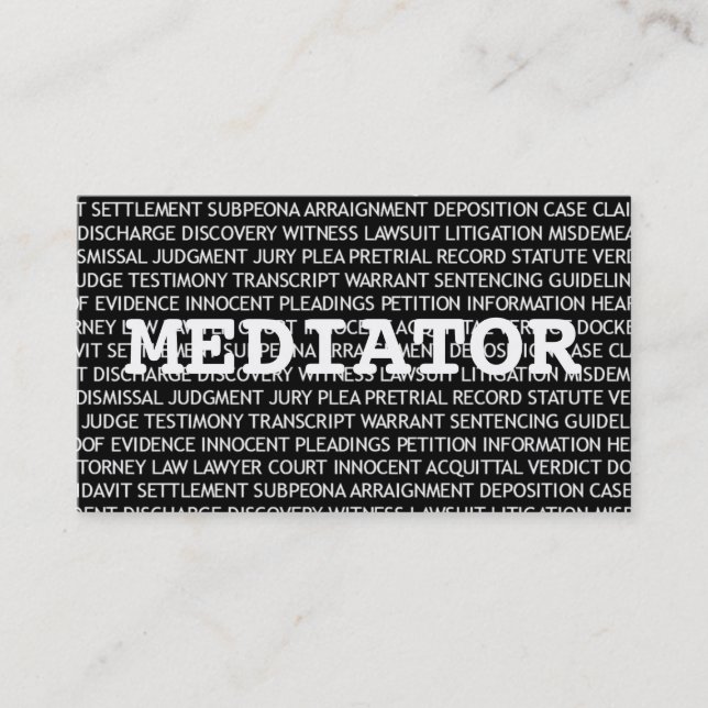 Mediator Words Business Card (Front)