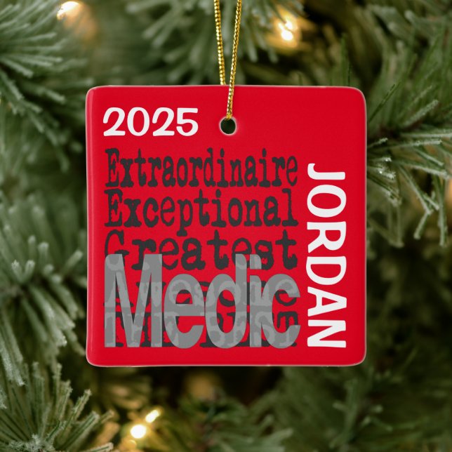 Medic Extraordinaire CUSTOM Ceramic Ornament (Tree)