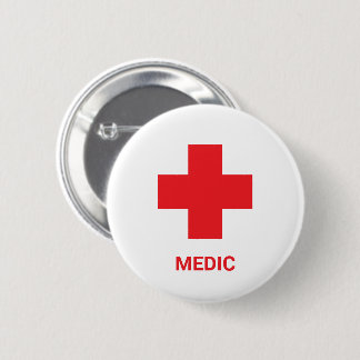 MEDIC & First Aid, Cross, Ambulance, Doctor 6 Cm Round Badge