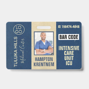 Medica Photo ID Navy Blues Badge
