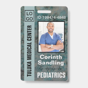 Medica Photo ID Painterly in Blues Badge