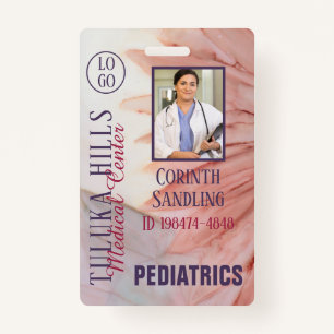Medica Photo ID Pretty in Pink Inks ID Badge